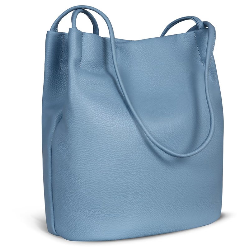 Iswee Large Purses for Women - Leather Tote, Shoulder, Handbags - Bucket, Satchel, Hobo - Ladies Purses and Hand Bags (Light Blue-Lichee) - Image 1